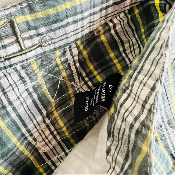 Y2K Rue 21 Green Plaid Tuxedo Adjustable Shorts - Picture 7 of 7